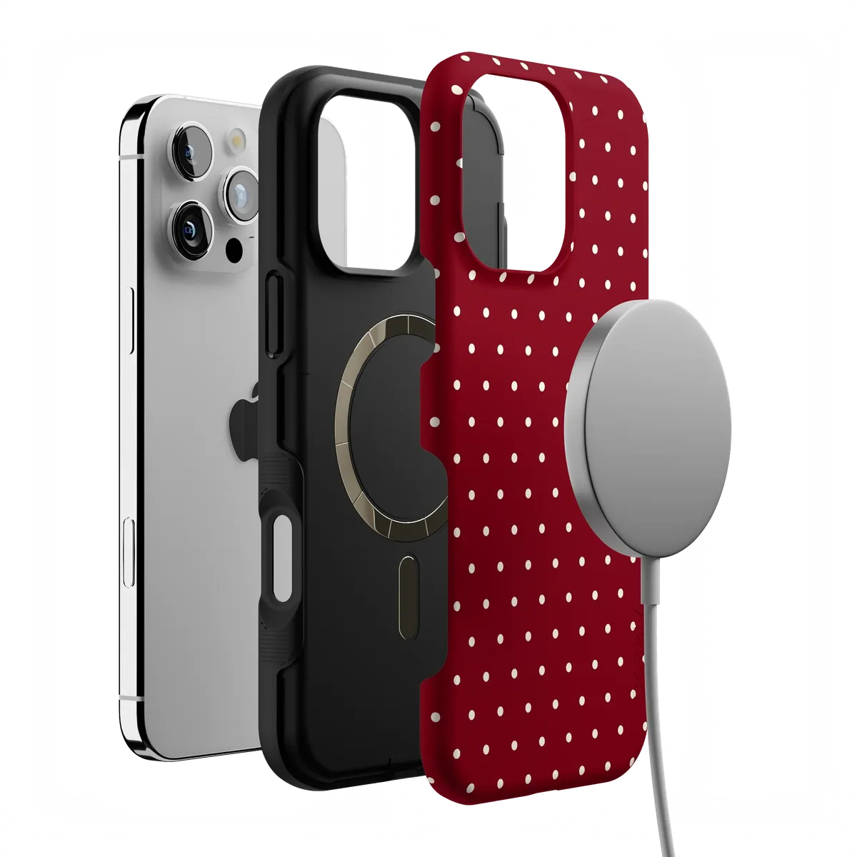 On the Dot | Maroon Polka Dot Case
