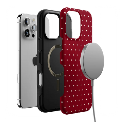 On the Dot | Maroon Polka Dot Case