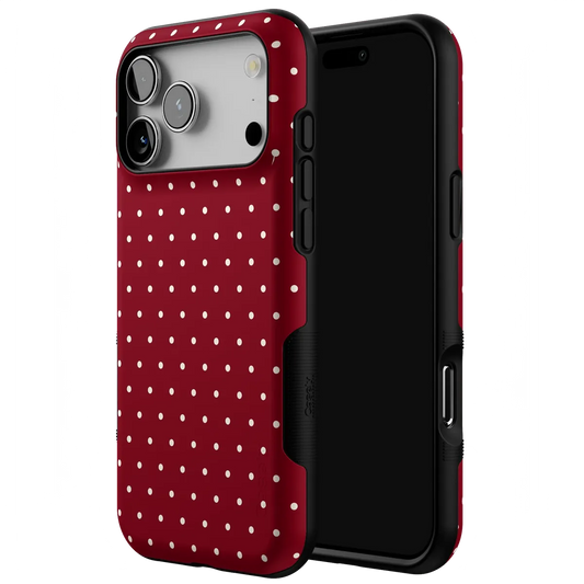 On the Dot | Maroon Polka Dot Case