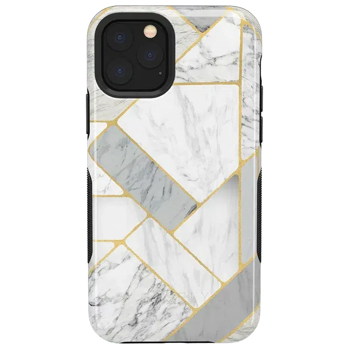 Sharp Lines | Geo White and Gold Marble Case iPhone Case get.casely Bold iPhone 11 Pro