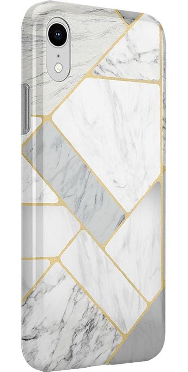 Sharp Lines | Geo White and Gold Marble Case iPhone Case get.casely