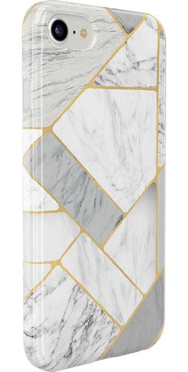 Sharp Lines | Geo White and Gold Marble Case iPhone Case get.casely