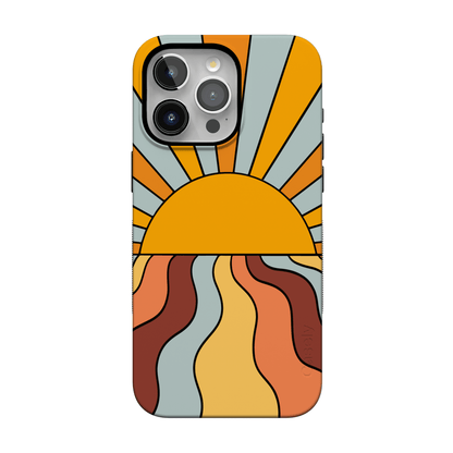Shine On | Retro Sunset Case iPhone Case get.casely Bold Flex + MagSafe® iPhone 15 Pro Max