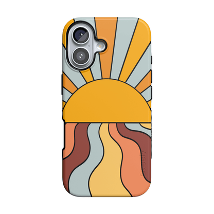 Shine On | Retro Sunset Case iPhone Case get.casely Bold Flex + MagSafe® iPhone 17