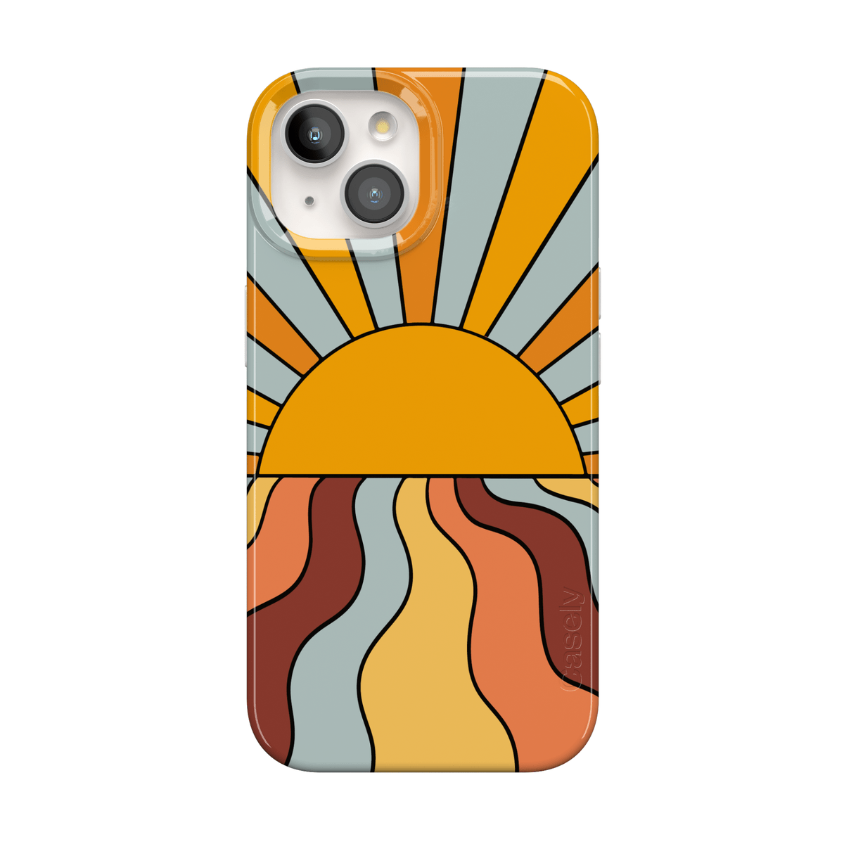Shine On | Retro Sunset Case iPhone Case get.casely Classic + MagSafe® iPhone 15 Plus