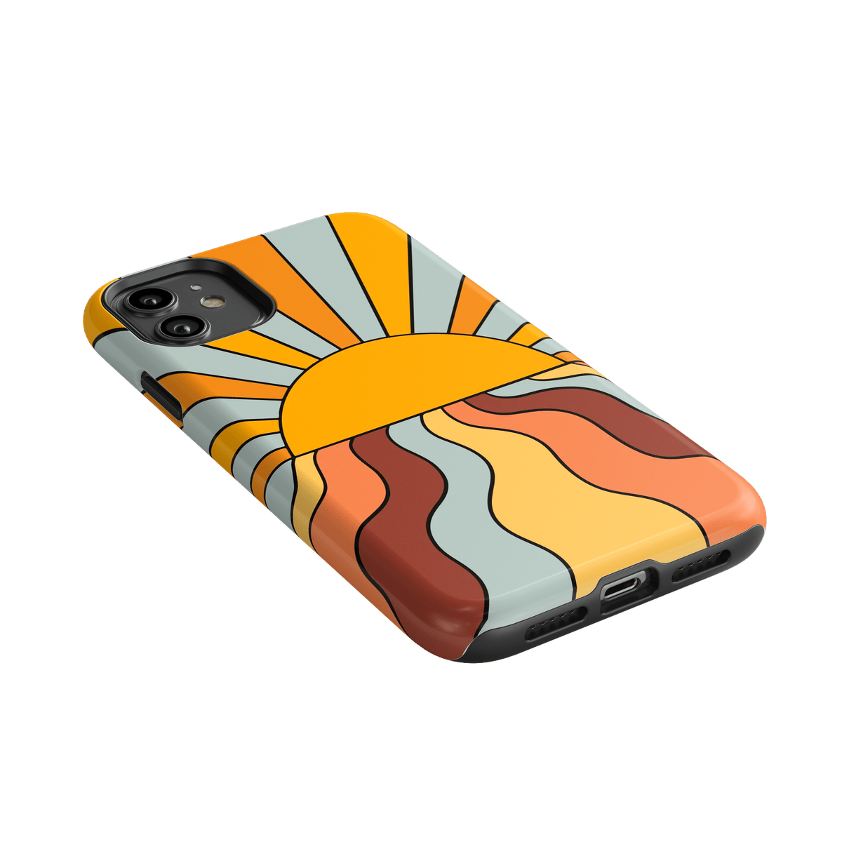 Shine On | Retro Sunset Case iPhone Case get.casely