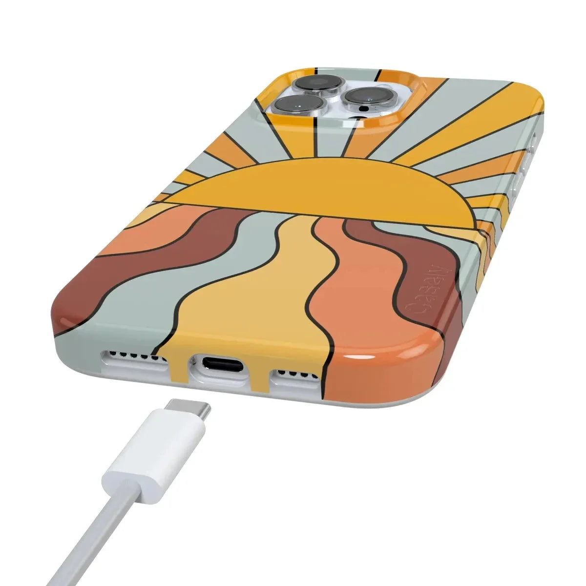 Shine On | Retro Sunset Case iPhone Case get.casely