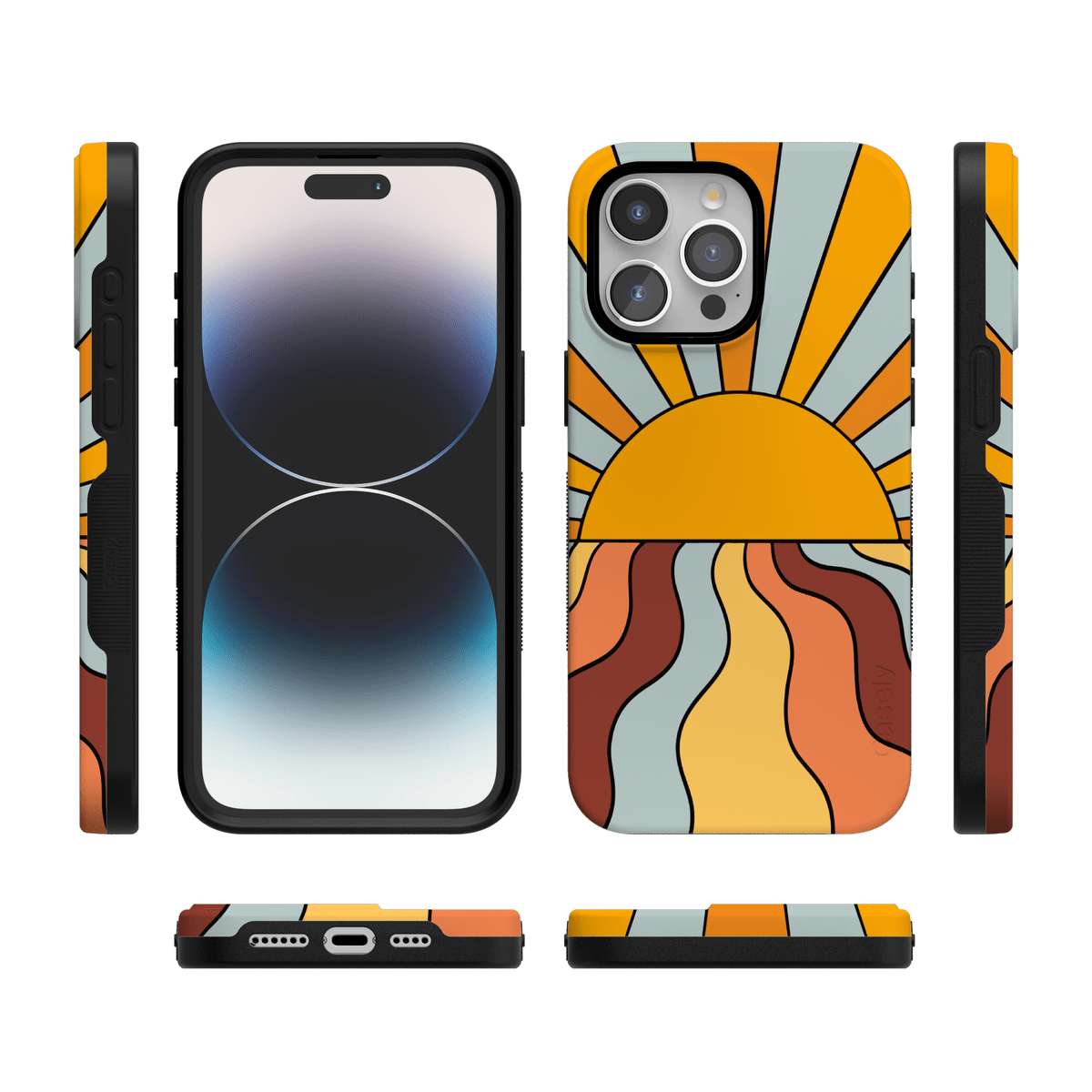 Shine On | Retro Sunset Case iPhone Case get.casely