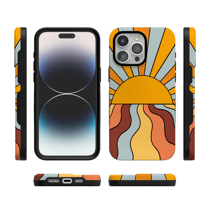 Shine On | Retro Sunset Case iPhone Case get.casely
