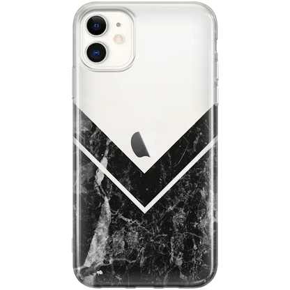 Sleek and Simple | Black Marble V Clear Case iPhone Case get.casely Classic iPhone 11