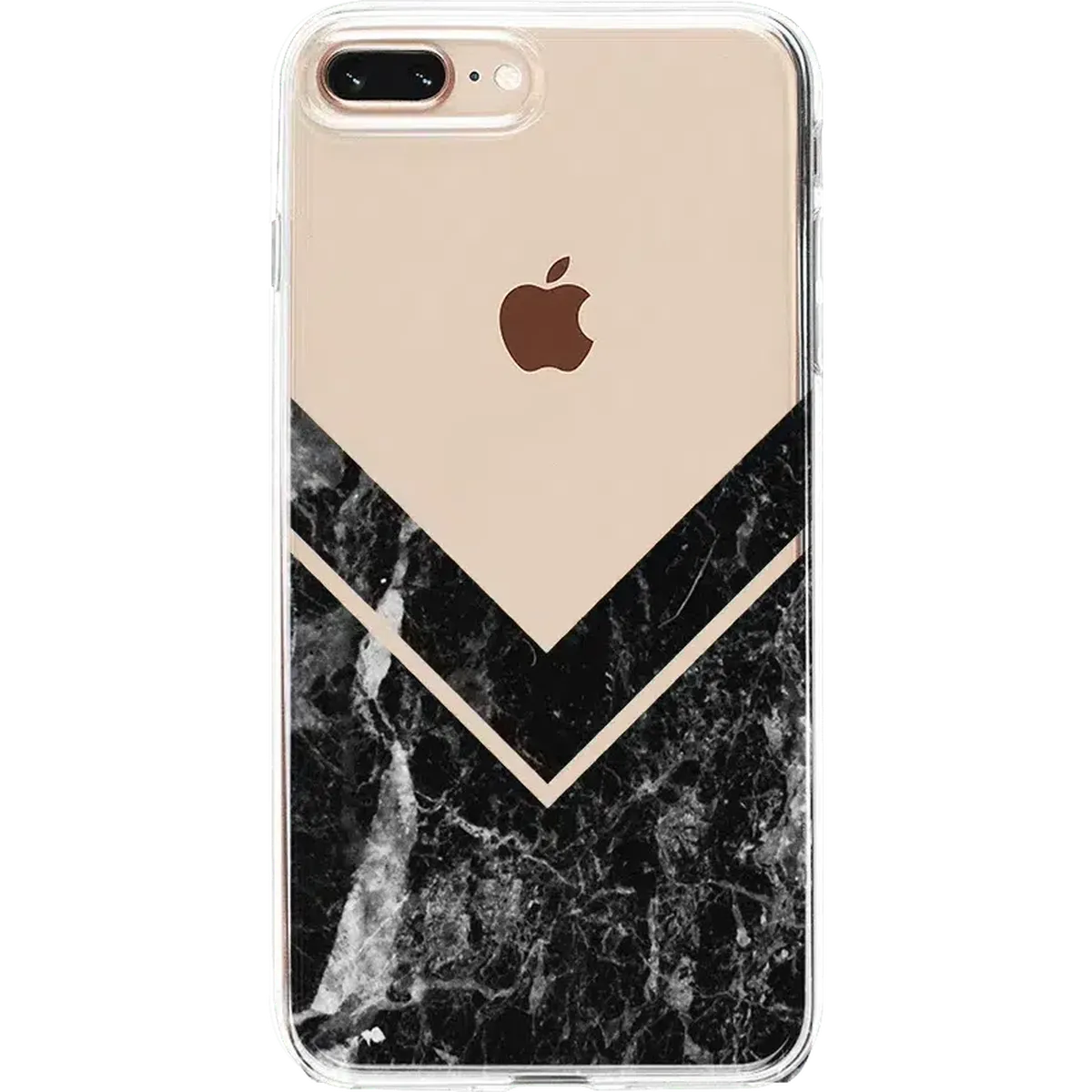 Sleek and Simple | Black Marble V Clear Case iPhone Case get.casely Classic iPhone 6/7/8 Plus