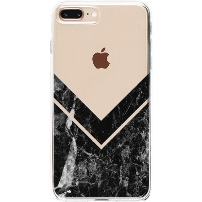 Sleek and Simple | Black Marble V Clear Case iPhone Case get.casely Classic iPhone 6/7/8 Plus