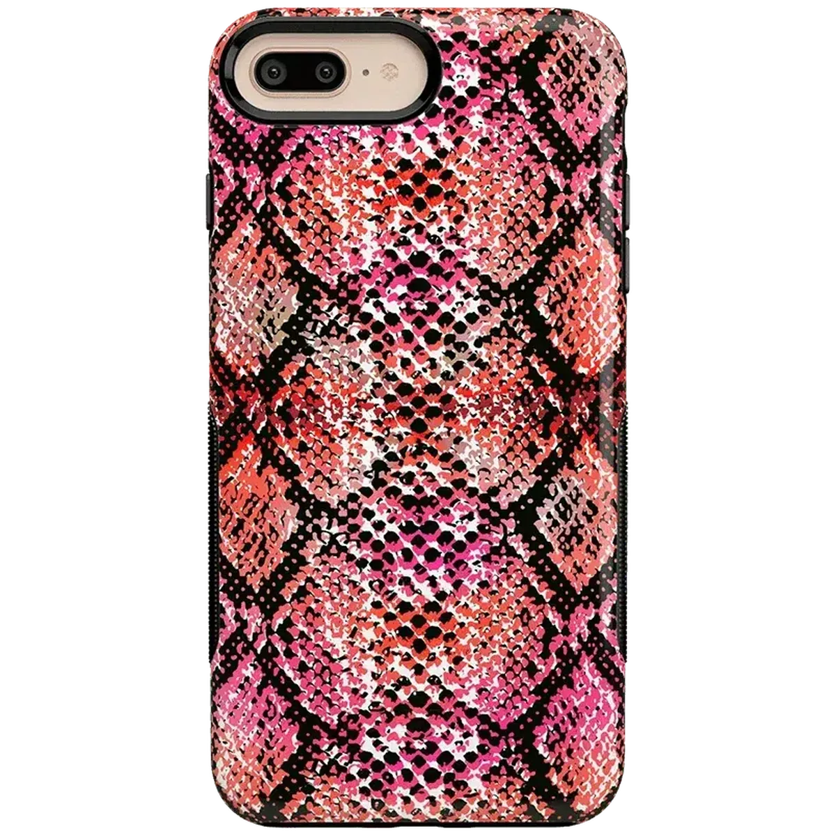 Snake Along | Red Snake Skin Case iPhone Case get.casely Bold iPhone 6/7/8 Plus