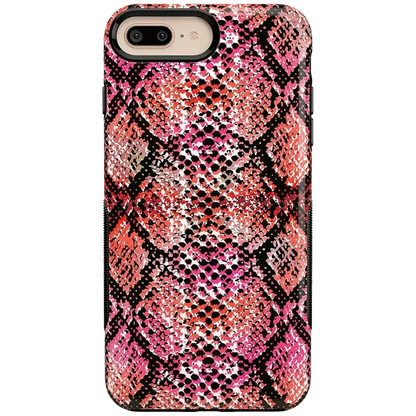 Snake Along | Red Snake Skin Case iPhone Case get.casely Bold iPhone 6/7/8 Plus