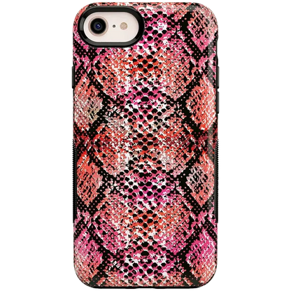 Snake Along | Red Snake Skin Case iPhone Case get.casely Bold iPhone 6/7/8