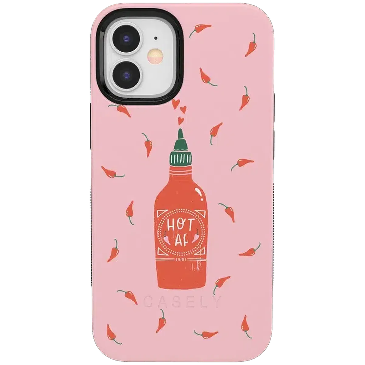 Spicy AF | Pink Chili Hot Sauce Case iPhone Case get.casely Bold iPhone 12