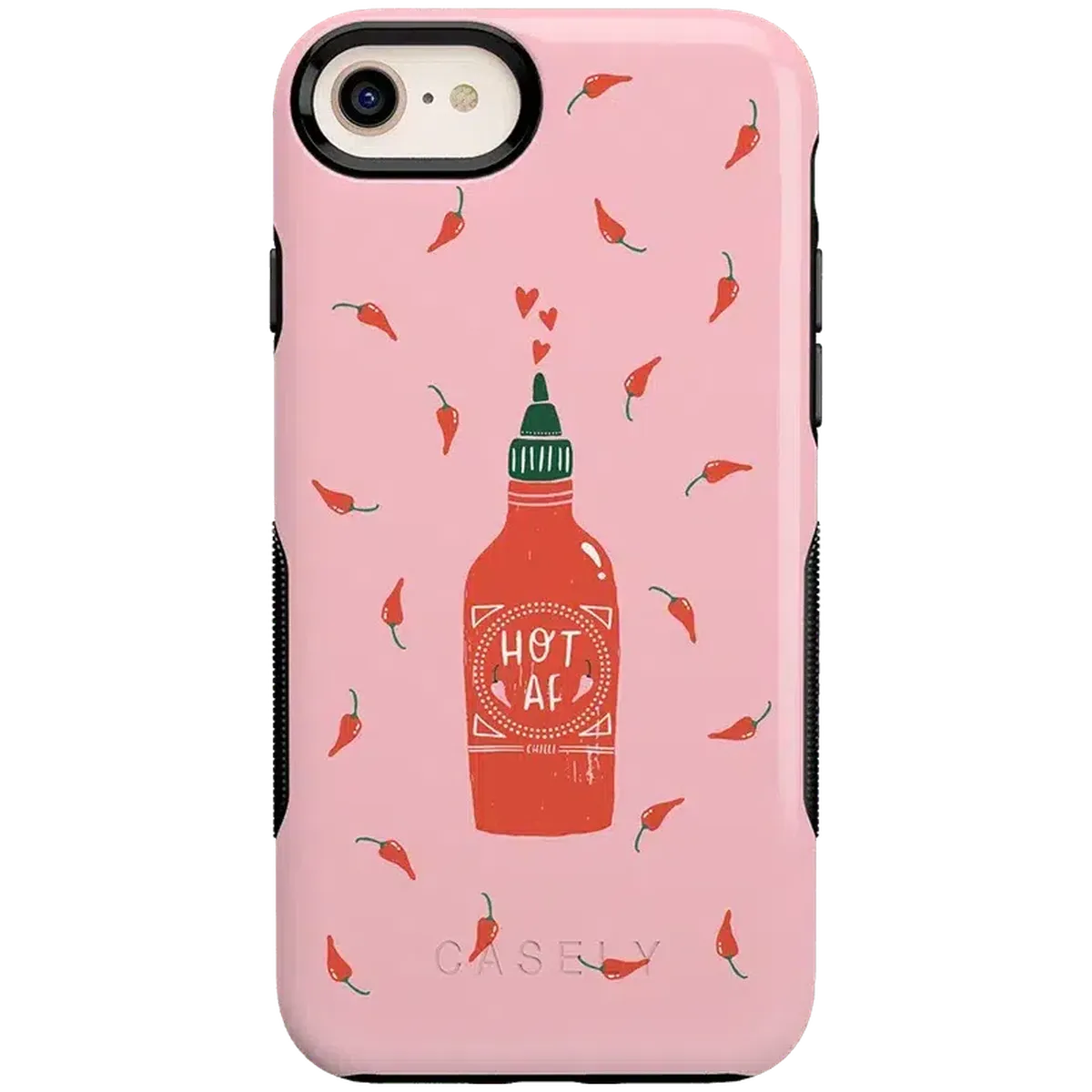 Spicy AF | Pink Chili Hot Sauce Case iPhone Case get.casely Bold iPhone SE (2020 & 2022)