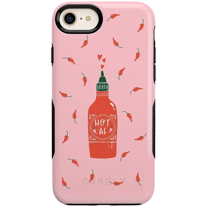 Spicy AF | Pink Chili Hot Sauce Case iPhone Case get.casely Bold iPhone SE (2020 & 2022)