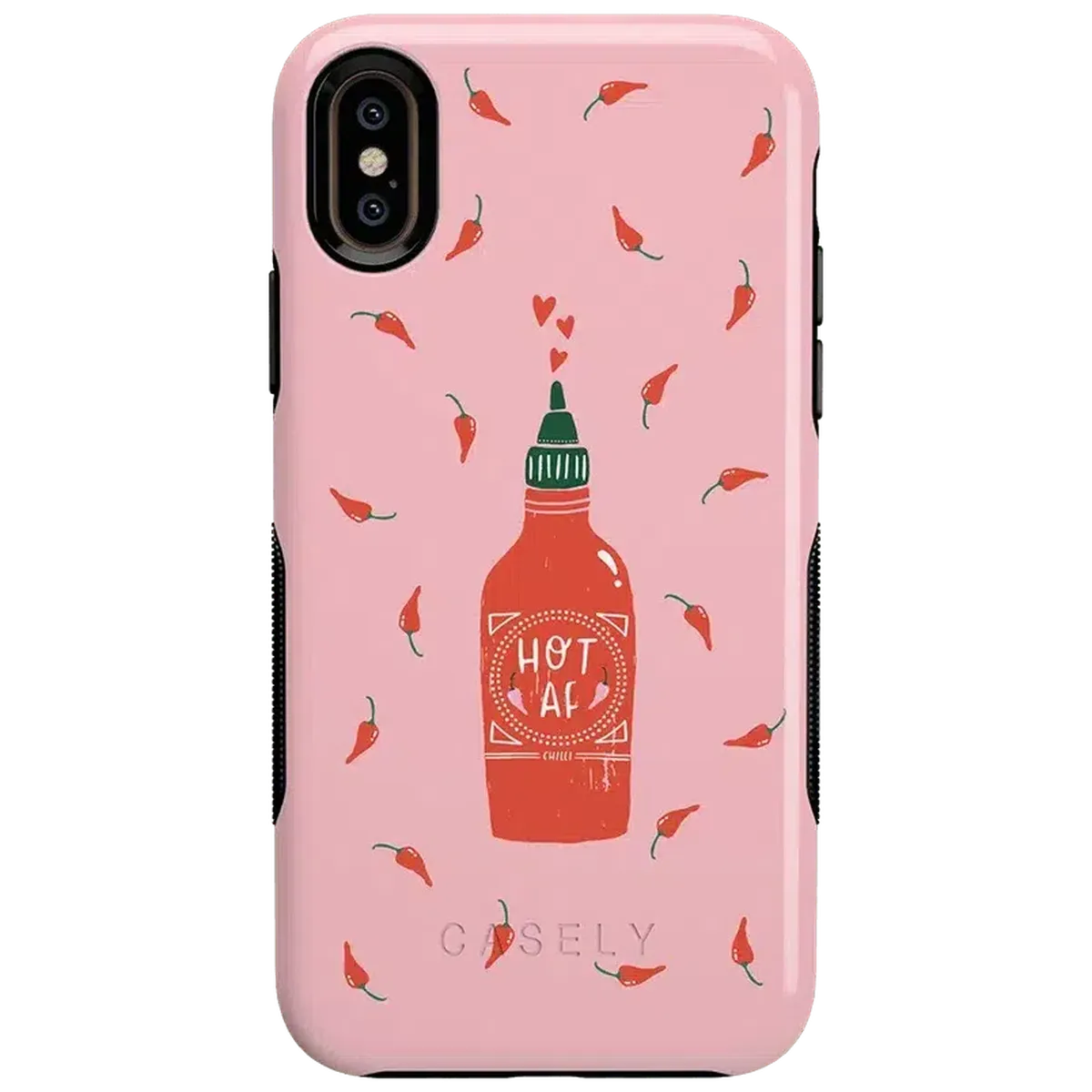Spicy AF | Pink Chili Hot Sauce Case iPhone Case get.casely Bold iPhone XS Max
