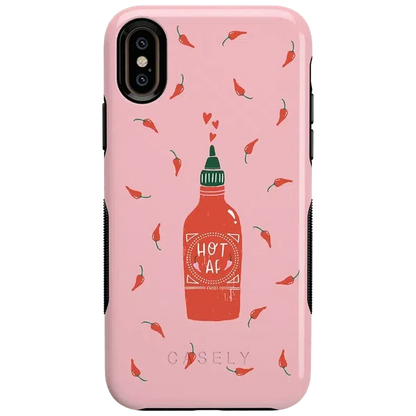 Spicy AF | Pink Chili Hot Sauce Case iPhone Case get.casely Bold iPhone XS Max