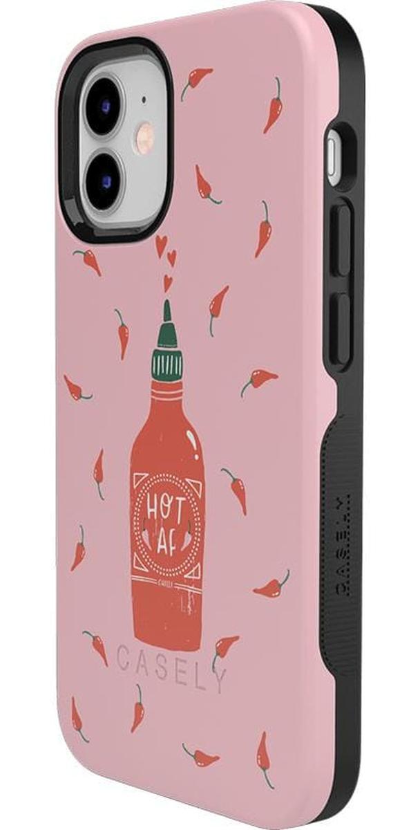 Spicy AF | Pink Chili Hot Sauce Case iPhone Case get.casely