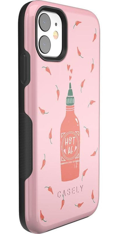 Spicy AF | Pink Chili Hot Sauce Case iPhone Case get.casely