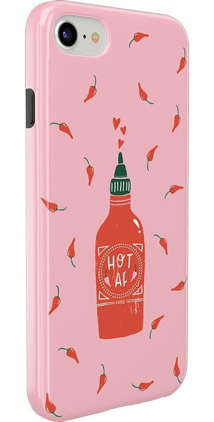 Spicy AF | Pink Chili Hot Sauce Case iPhone Case get.casely