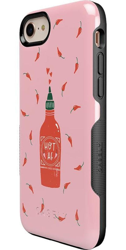 Spicy AF | Pink Chili Hot Sauce Case iPhone Case get.casely