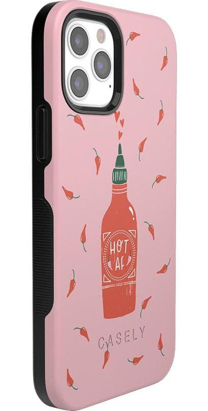 Spicy AF | Pink Chili Hot Sauce Case iPhone Case get.casely