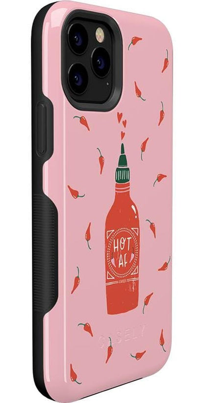 Spicy AF | Pink Chili Hot Sauce Case iPhone Case get.casely