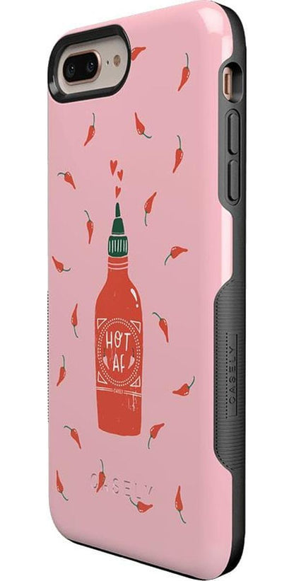 Spicy AF | Pink Chili Hot Sauce Case iPhone Case get.casely