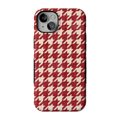 Scarlet Stitch | Red Houndstooth Case