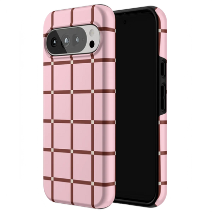 Uptown Gridlock | Pink Checkerboard Case