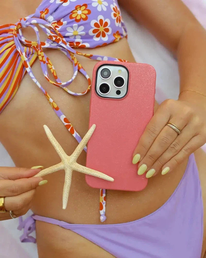 Starfish Wishes | Coral Pink Shimmer Case iPhone Case get.casely