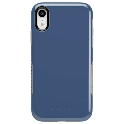 Steel Blue on Nude | Ultra-Protective Bold Case iPhone Case get.casely Bold iPhone XR