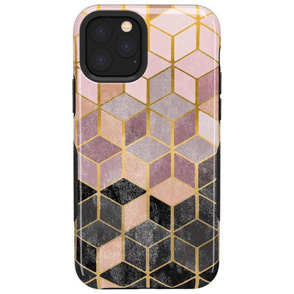 Stepping Up | Geo Rose Gold Marble Case iPhone Case get.casely Bold iPhone 11 Pro Max