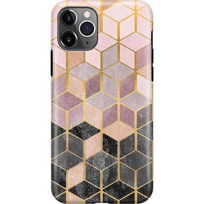 Stepping Up | Geo Rose Gold Marble Case iPhone Case get.casely Classic iPhone 11 Pro Max