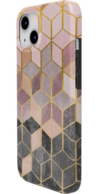 Stepping Up | Geo Rose Gold Marble Case iPhone Case get.casely