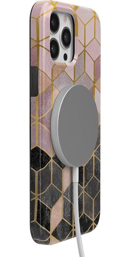 Stepping Up | Geo Rose Gold Marble Case iPhone Case get.casely