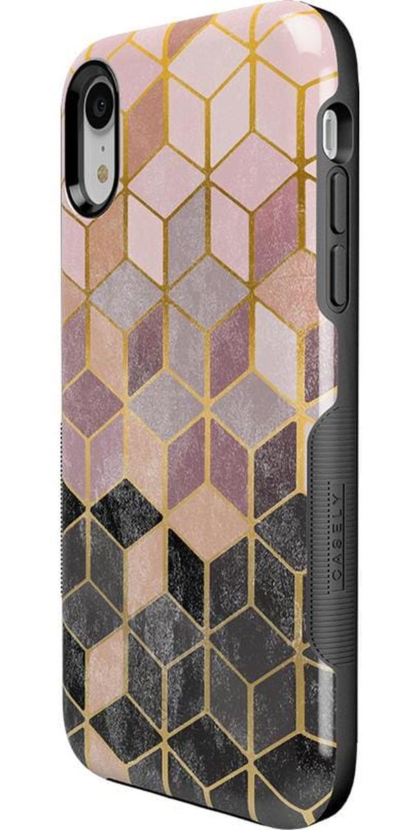 Stepping Up | Geo Rose Gold Marble Case iPhone Case get.casely