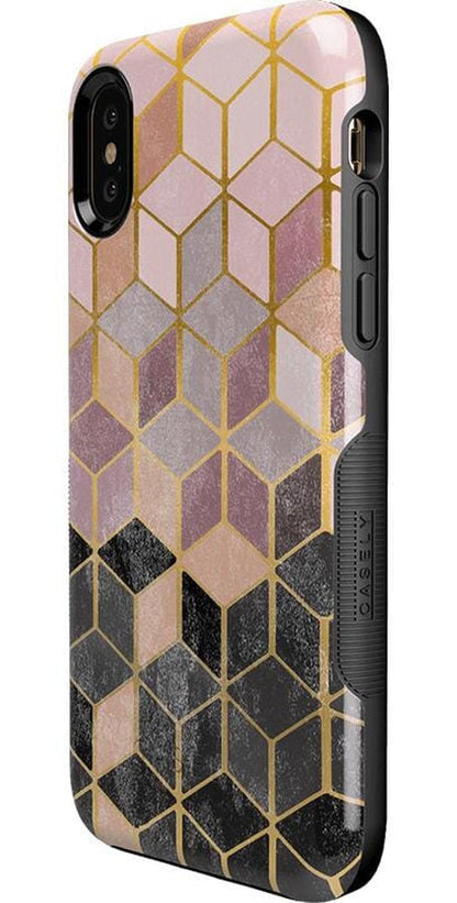 Stepping Up | Geo Rose Gold Marble Case iPhone Case get.casely