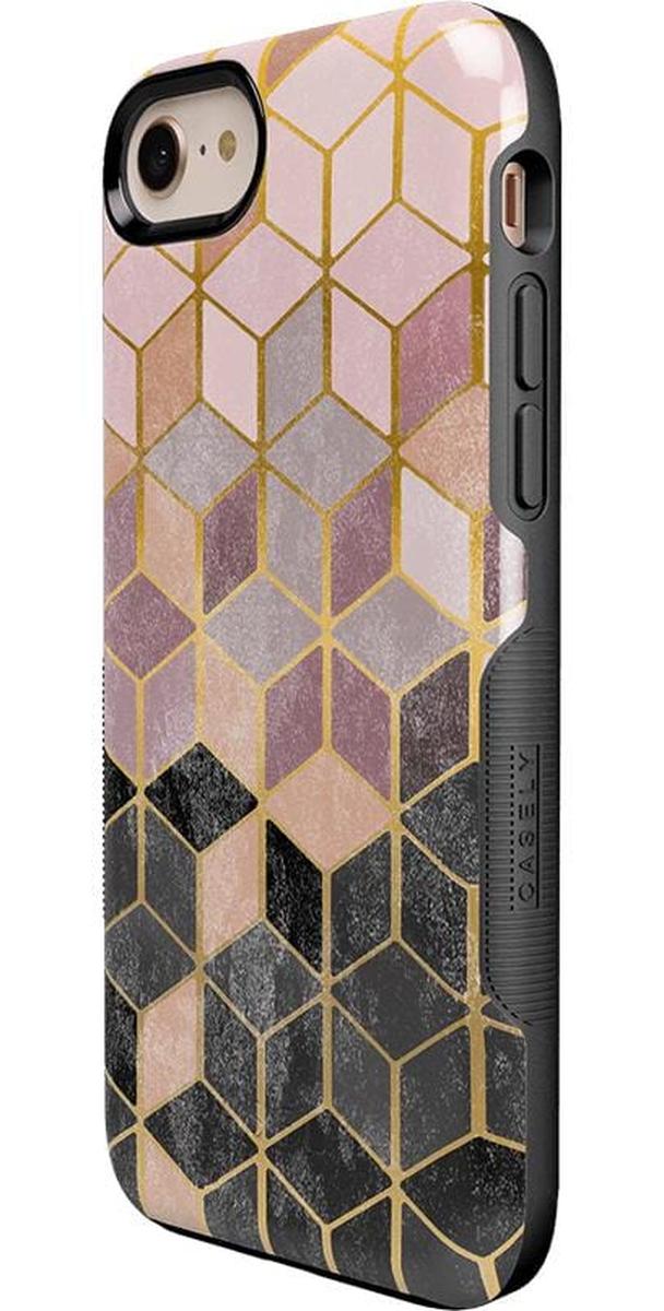 Stepping Up | Geo Rose Gold Marble Case iPhone Case get.casely