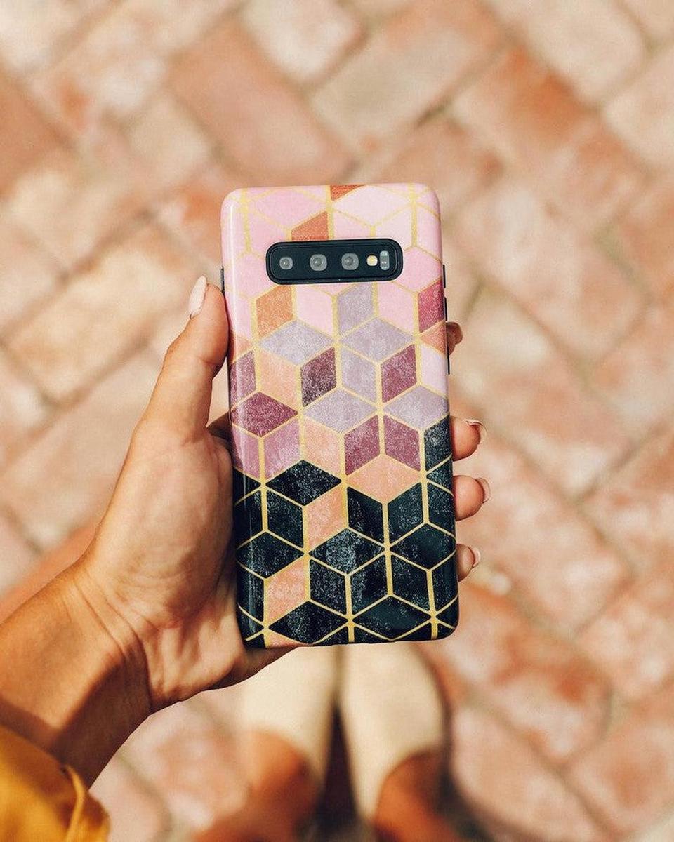 Stepping Up | Geo Rose Gold Marble Samsung Case Samsung Case get.casely