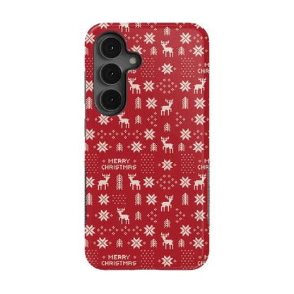 Stocking Stuffer | Christmas Knit Case Phone Case Casetry Bold Flex + MagSafe® Galaxy S25