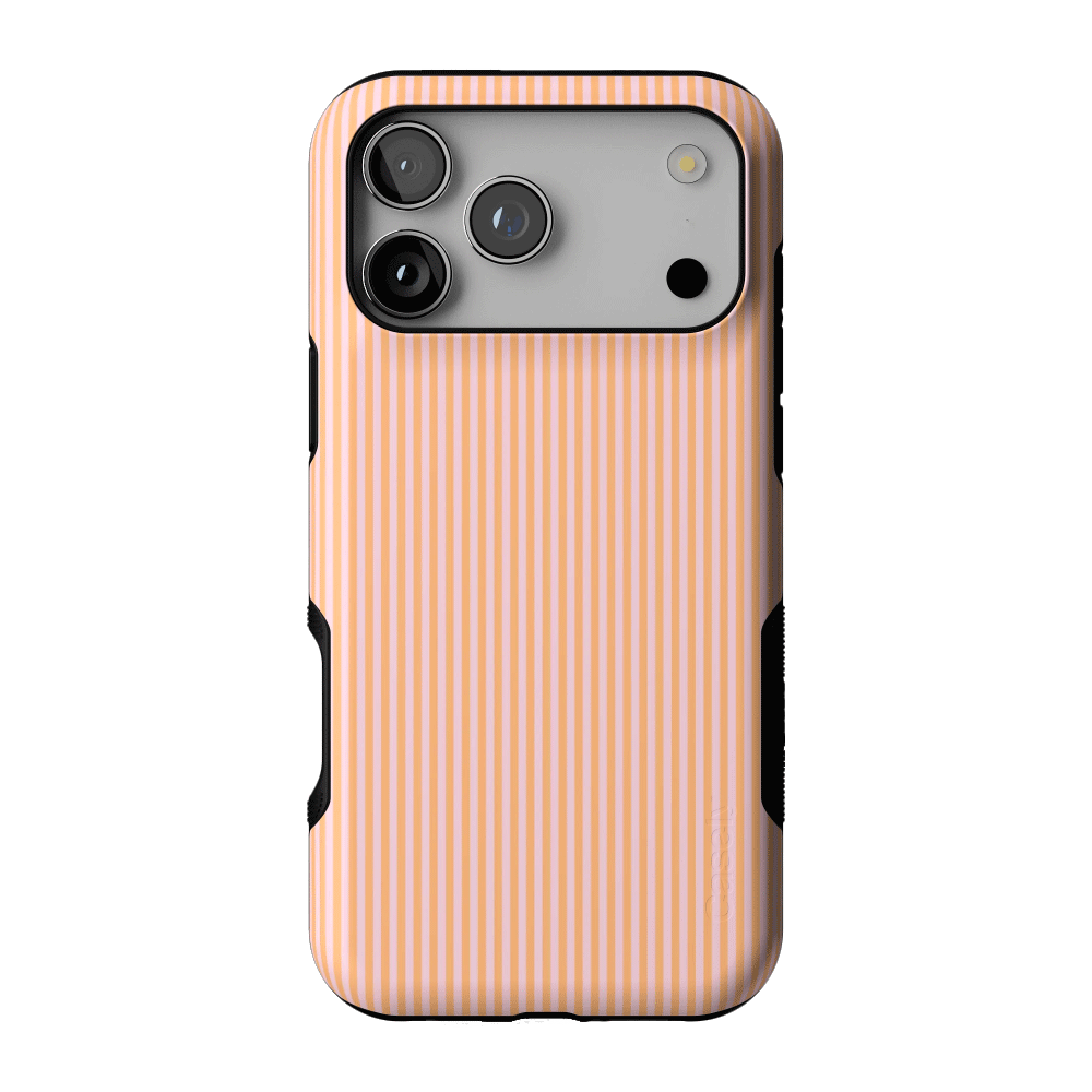 Stripes and the City | Orange & Pink Pinstripe Case