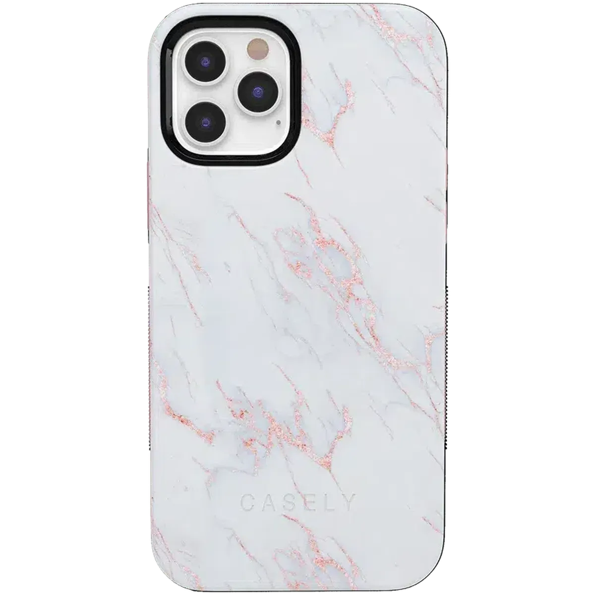 Subtle Blush | White and Pink Marble Case iPhone Case get.casely Bold iPhone 12 Pro