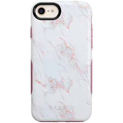 Subtle Blush | White and Pink Marble Case iPhone Case get.casely Bold iPhone 6/7/8