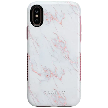 Subtle Blush | White and Pink Marble Case iPhone Case get.casely Bold iPhone XS Max