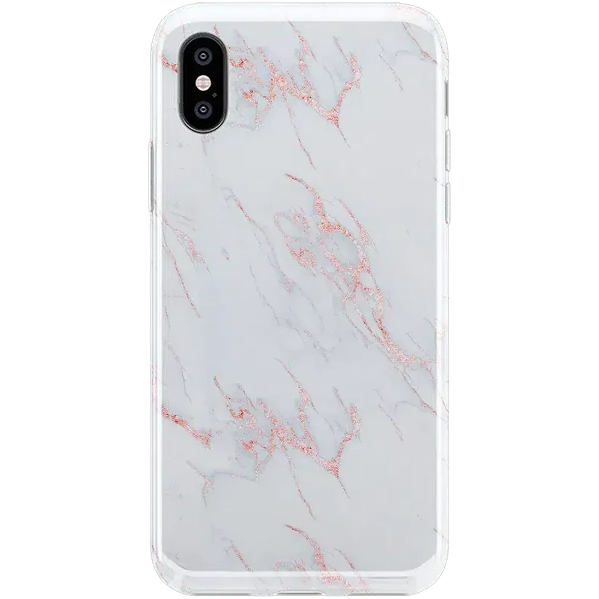Subtle Blush | White and Pink Marble Case iPhone Case get.casely Classic iPhone X / XS
