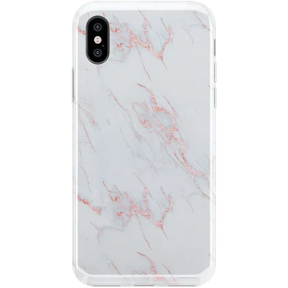 Subtle Blush | White and Pink Marble Case iPhone Case get.casely Classic iPhone X / XS